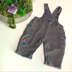 Pumpkin patch ribbed cotton knit overall grey cars unisex baby play clothes 12 m